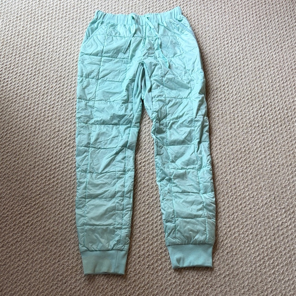 Stoic Mint Puffy Winter Pants for Women